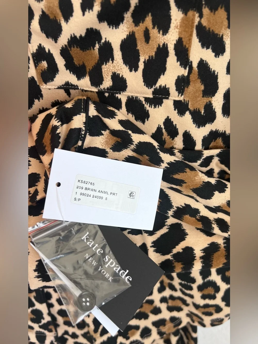 kate spade Leopard-Print NWT long sleeve/pant Pajama set